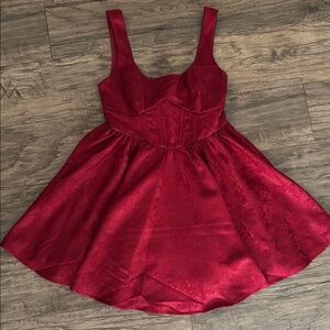 Elegant Red Sleeveless Dress